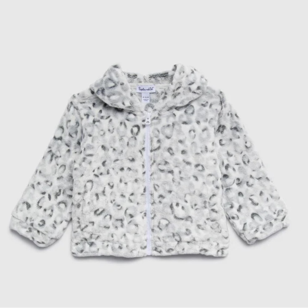 Splendid Infant Girls Leopard Fleece Jacket NWT
